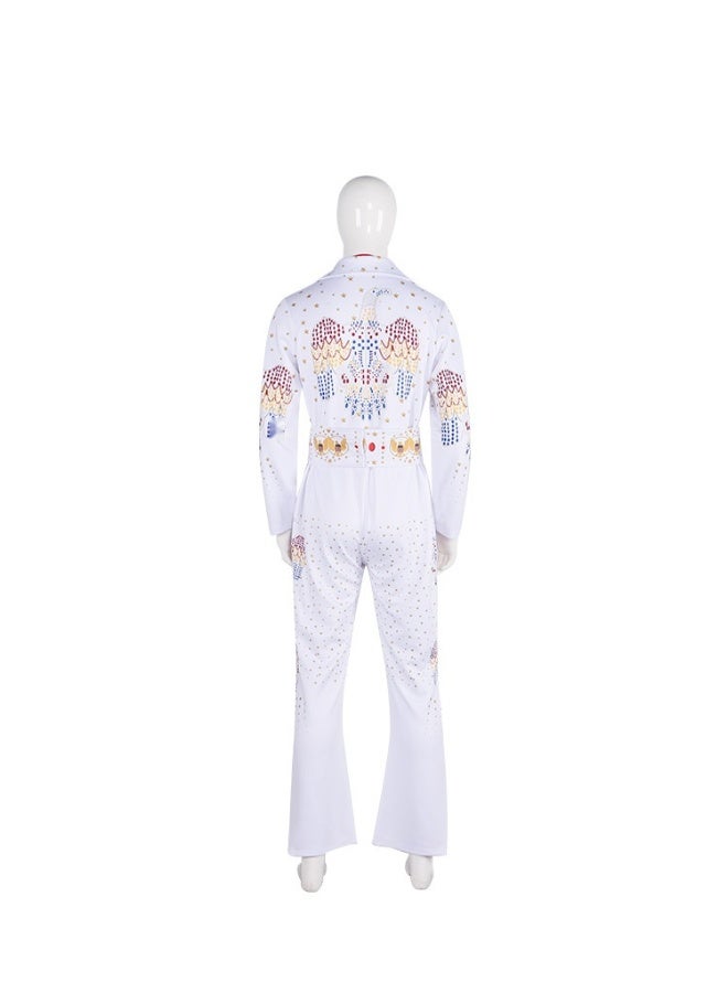 Carnival Rock Singer Elvis Presley Costume For Festival Party Dance Costume, Cosplay Performance Outfit - Image 3