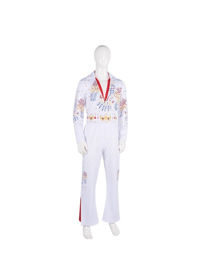 Carnival Rock Singer Elvis Presley Costume For Festival Party Dance Costume, Cosplay Performance Outfit - Image 2