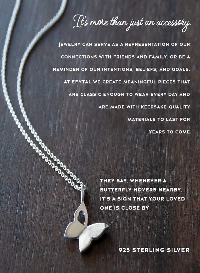 EFYTAL Pet Memorial Gifts, 925 Sterling Silver Butterfly Necklace for Lost Pet, Sympathy Gifts for Loss of Loved One, Remembrance Gifts for Her - Image 2