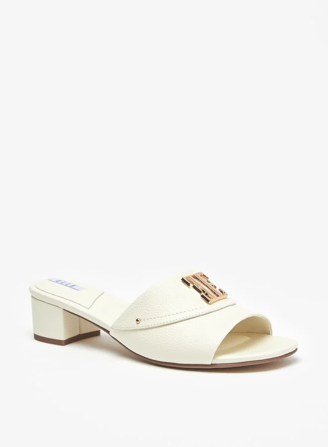ELLE Women Slip On Sandals with Block Heels