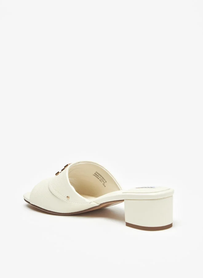 ELLE Women Slip On Sandals with Block Heels