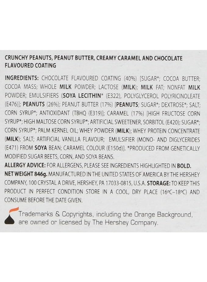 Reese's Nut Bar with Peanut Butter & Caramel – Topped with Crunchy Peanuts & Milk Chocolate – Pack of 2 (47g each) - Image 3