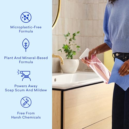 BLUELAND Bathroom Cleaner 4Pack Refill Eucalyptus Mint Scent EcoFriendly Cleaning Supplies 4 x 24 Fl oz - Image 3