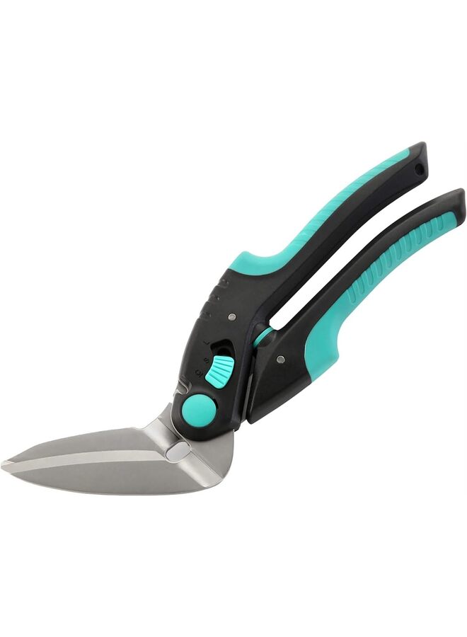 مقص شديد التحمل، قاطع سجاد، مقص صناعي، متعدد الاستخدامات، مقص للسجاد والكرتون والجلد والتقليم والبستنة، مقبض ناعم احترافي من الفولاذ المقاوم للصدأ - Image 1