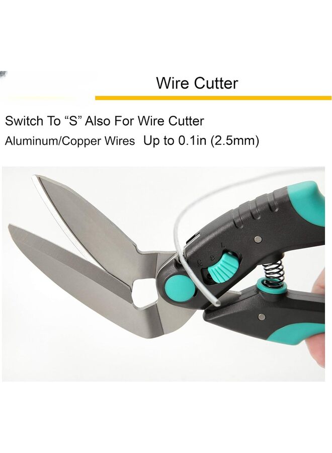 مقص شديد التحمل، قاطع سجاد، مقص صناعي، متعدد الاستخدامات، مقص للسجاد والكرتون والجلد والتقليم والبستنة، مقبض ناعم احترافي من الفولاذ المقاوم للصدأ - Image 4