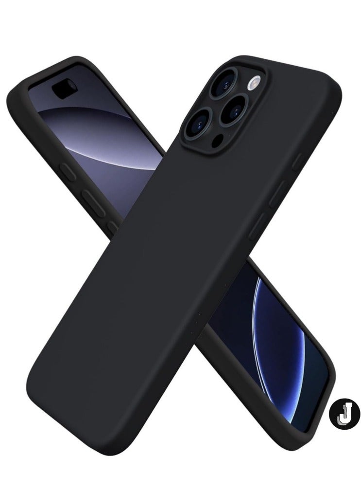 JAJEEK "New Soft Black Silicone Case for iPhone 16 Pro Max 6.9” – Shockproof & Durable Protection" - Image 1