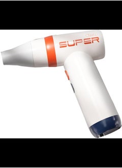 Super Wireless Ion Hair Dryer 2100W Travel Hair Dryer, 3 Heat & 2 Separate Fan Levels, Hair Dryer Rechargeable for Hairstyle, 1 Orange White  - Image 1
