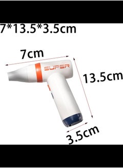 Super Wireless Ion Hair Dryer 2100W Travel Hair Dryer, 3 Heat & 2 Separate Fan Levels, Hair Dryer Rechargeable for Hairstyle, 1 Orange White  - Image 5