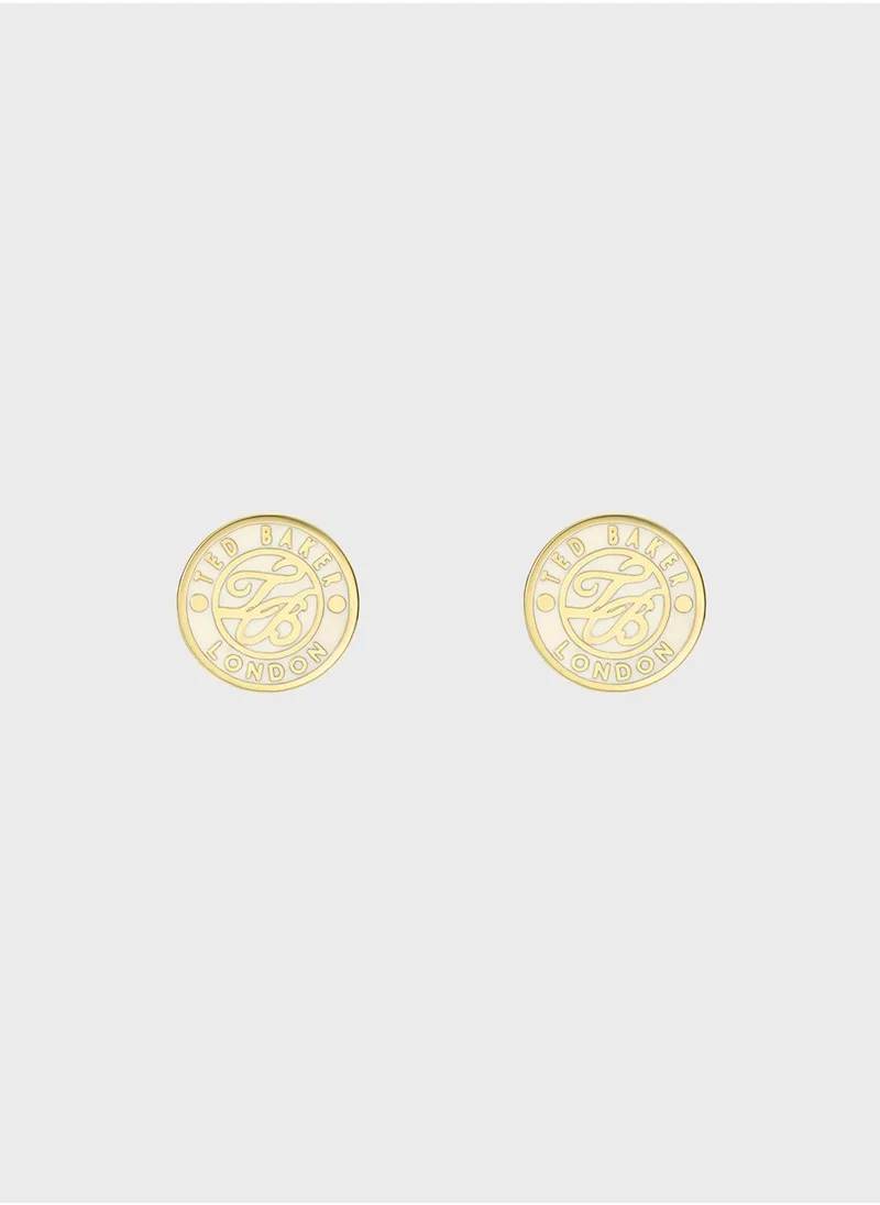 تيد بيكر Monogram  Detail Stud Earrings