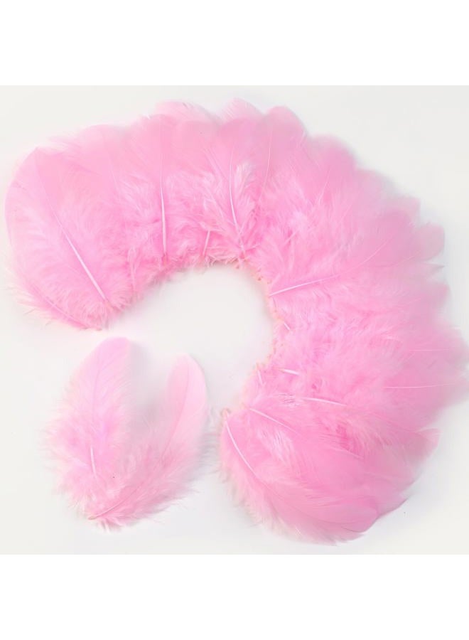 Soarer Pink Feathers for Crafts - 300pcs 3-5inch Craft Feathers Bulk for Wedding Home Party, Dream Catcher Supplies and DIY Crafts(LightPink) - Image 2