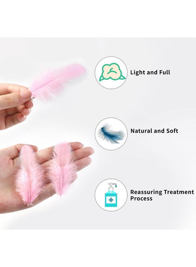 Soarer Pink Feathers for Crafts - 300pcs 3-5inch Craft Feathers Bulk for Wedding Home Party, Dream Catcher Supplies and DIY Crafts(LightPink) - Image 4