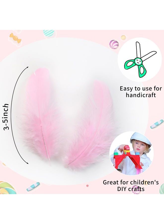 Soarer Pink Feathers for Crafts - 300pcs 3-5inch Craft Feathers Bulk for Wedding Home Party, Dream Catcher Supplies and DIY Crafts(LightPink) - Image 3
