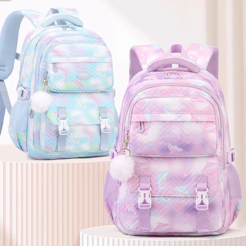 Bluejw Unisex Primary/Junior High School Student's Schoolbag Lightweight Large Capacity Polyester Air Cushion Backpack - Image 2
