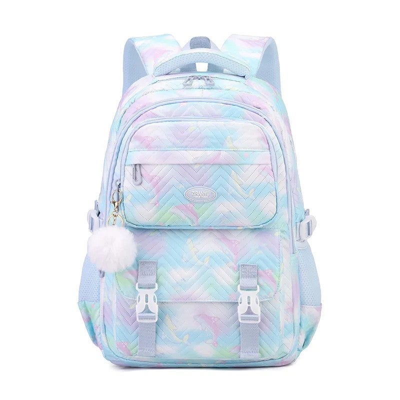 Bluejw Unisex Primary/Junior High School Student's Schoolbag Lightweight Large Capacity Polyester Air Cushion Backpack - Image 1