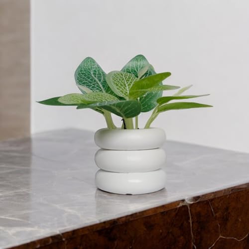Flora Planet Artificial Plants for Home Decor|Realistic Looking|Home Decor Items|Durable Plastic|Wall Decoration Items for Living Room|Dimensions: 6 cm X 12 cm (Pack of 4, Multicolor) - Image 3