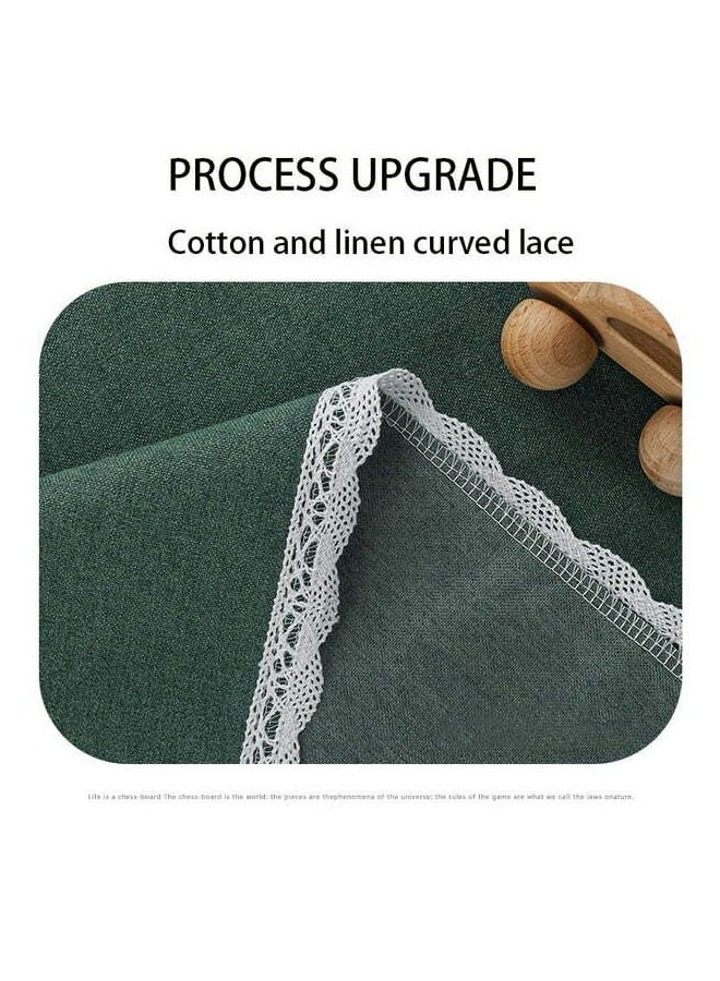 Hanayo Tablecloths  Cotton Linen Fabric Tablecloth Dustproof Cover Tablecloth Table Covers Coffee Table Cover Cloth 90*140CM(Red) - Image 3