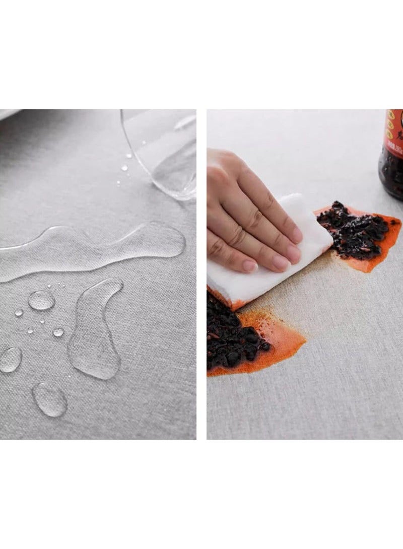 Hanayo Tablecloths  Cotton Linen Fabric Tablecloth Dustproof Cover Tablecloth Table Covers Coffee Table Cover Cloth 90*140CM(Red) - Image 5