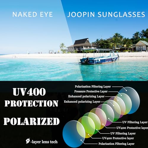 Joopin Big Butterfly Sunglasses Oversized Black and Brown Shades for Women Trendy Ladies Jackie Sun Glasses Polarized UV Protection Rhinestone Sunnies - Image 3