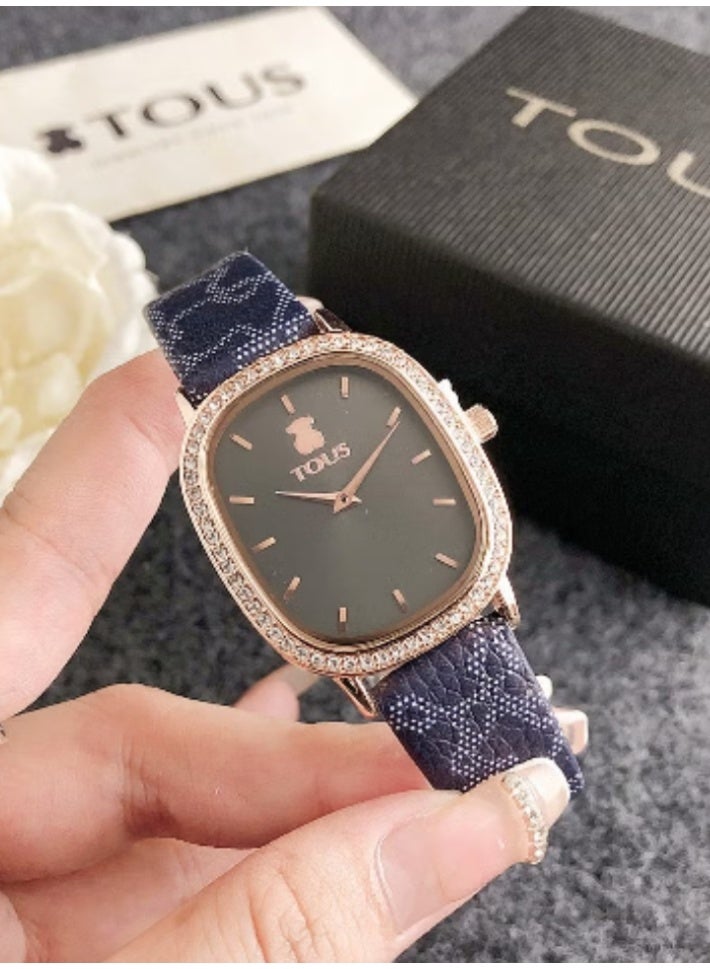 Tous ساعة TOUS الماسية - بإطار: حزام مبطن وقرص دب - Image 1