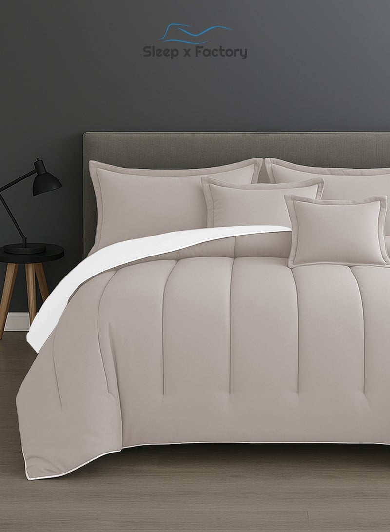 Sleep x Factory Premium Double Sided Comforter Set – Ultra Soft Microfiber – 6 PCS - 200×200 cm - Image 3