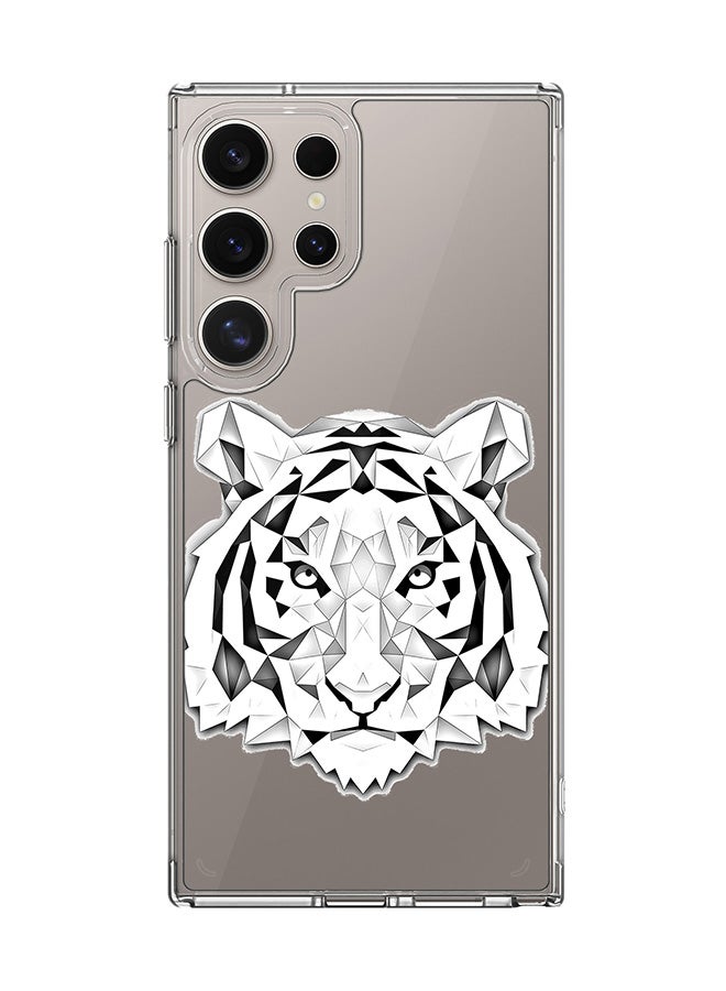 Stylizedd Classic Clear Case for Samsung Galaxy S25 Ultra , Hybrid Soft Case Flexible Edges Anti Drop TPU PC Gel Thin Transparent Cover - Poly Tiger - Image 1