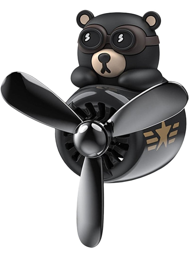 SOLARAE Car Air Fresheners Vent Clips, Bear Car Fragrance Diffuser Air Vent, Car Fragrance Diffuser, Cartoon Pilot Car Air Freshener, Auto Interior Decor Accessories - Image 1