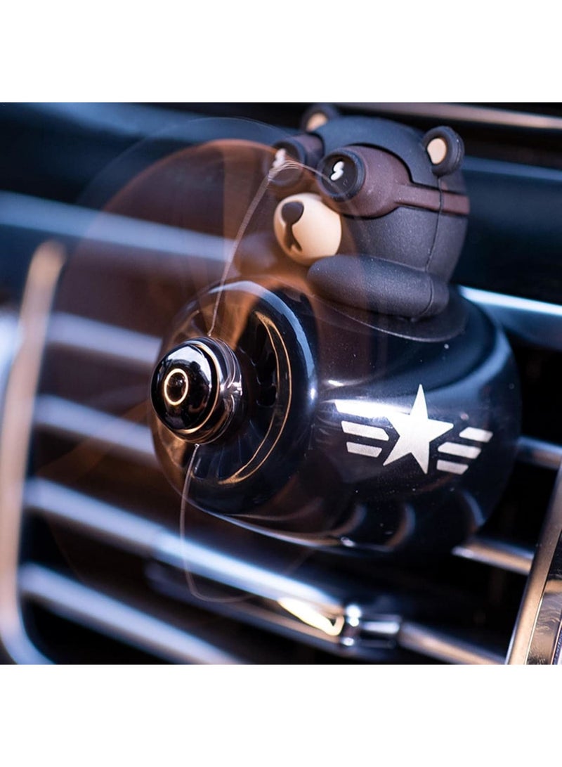 SOLARAE Car Air Fresheners Vent Clips, Bear Car Fragrance Diffuser Air Vent, Car Fragrance Diffuser, Cartoon Pilot Car Air Freshener, Auto Interior Decor Accessories - Image 2