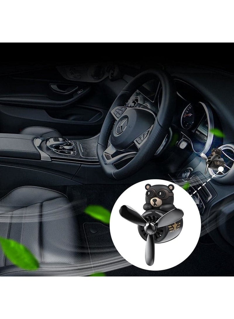 SOLARAE Car Air Fresheners Vent Clips, Bear Car Fragrance Diffuser Air Vent, Car Fragrance Diffuser, Cartoon Pilot Car Air Freshener, Auto Interior Decor Accessories - Image 3