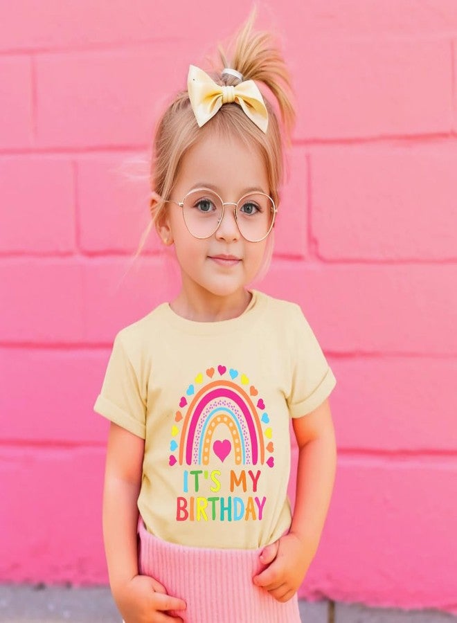 Geoyune Toddler Girls Birthday Outfit Birthday Girl Shirt for Baby Girls T-Shirt Birthday Gift 1-7 Years - Image 4