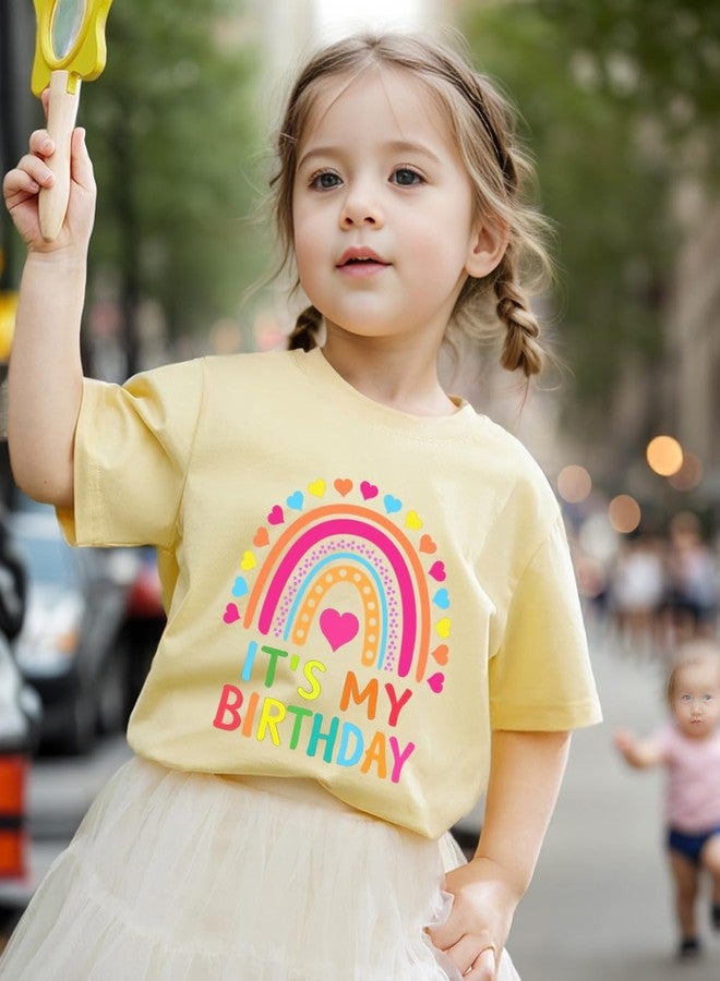 Geoyune Toddler Girls Birthday Outfit Birthday Girl Shirt for Baby Girls T-Shirt Birthday Gift 1-7 Years - Image 2