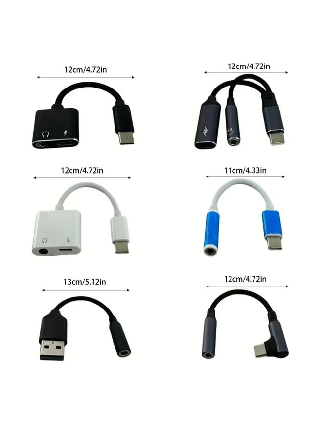 كابل محول صوت USB C إلى 3.5 ملم بزاوية قائمة مع شحن سريع بقدرة 60 وات وشريحة DAC - Image 2