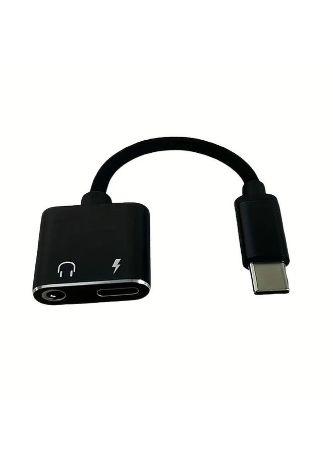 كابل محول صوت USB C إلى 3.5 ملم بزاوية قائمة مع شحن سريع بقدرة 60 وات وشريحة DAC - Image 3
