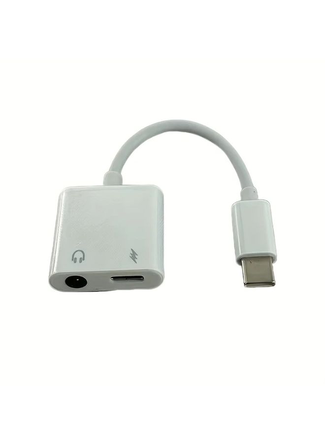 كابل محول صوت USB C إلى 3.5 ملم بزاوية قائمة مع شحن سريع بقدرة 60 وات وشريحة DAC - Image 5