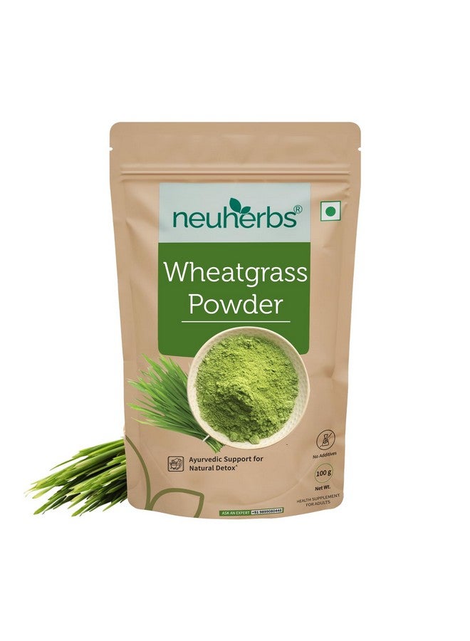 Neuherbs مسحوق القمح العضوي من نيوهيربز | دعم أيورفيدي للتخلص الطبيعي من السموم | معزز المناعة | مكمل عشبي | غير معدل وراثيًا، نباتي، مضاد للأكسدة، غذاء خارق | معتمد عضوي - 100 جرام - Image 1