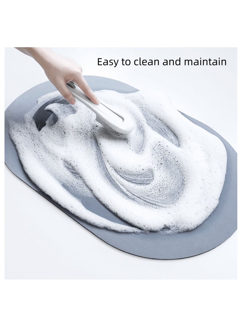 Leego - 3D pattern non-slip bathroom carpet, diatom mud microfiber bathroom mat, strong, quick-drying, easy to clean 50*80cm (Apple) - Image 1