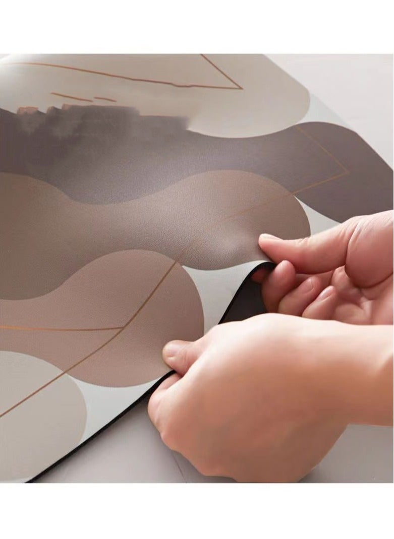 Leego - 3D pattern non-slip bathroom carpet, diatom mud microfiber bathroom mat, strong, quick-drying, easy to clean 50*80cm (Apple) - Image 1