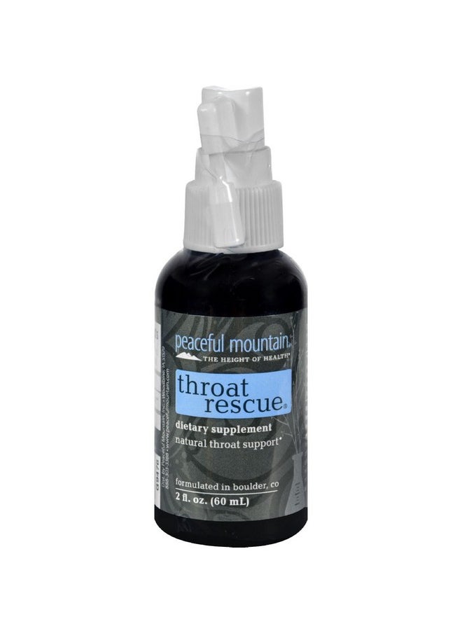 Peaceful Mountain - Throat Rescue - Throat Spray For Natural Throat Support - 2Oz - Image 1