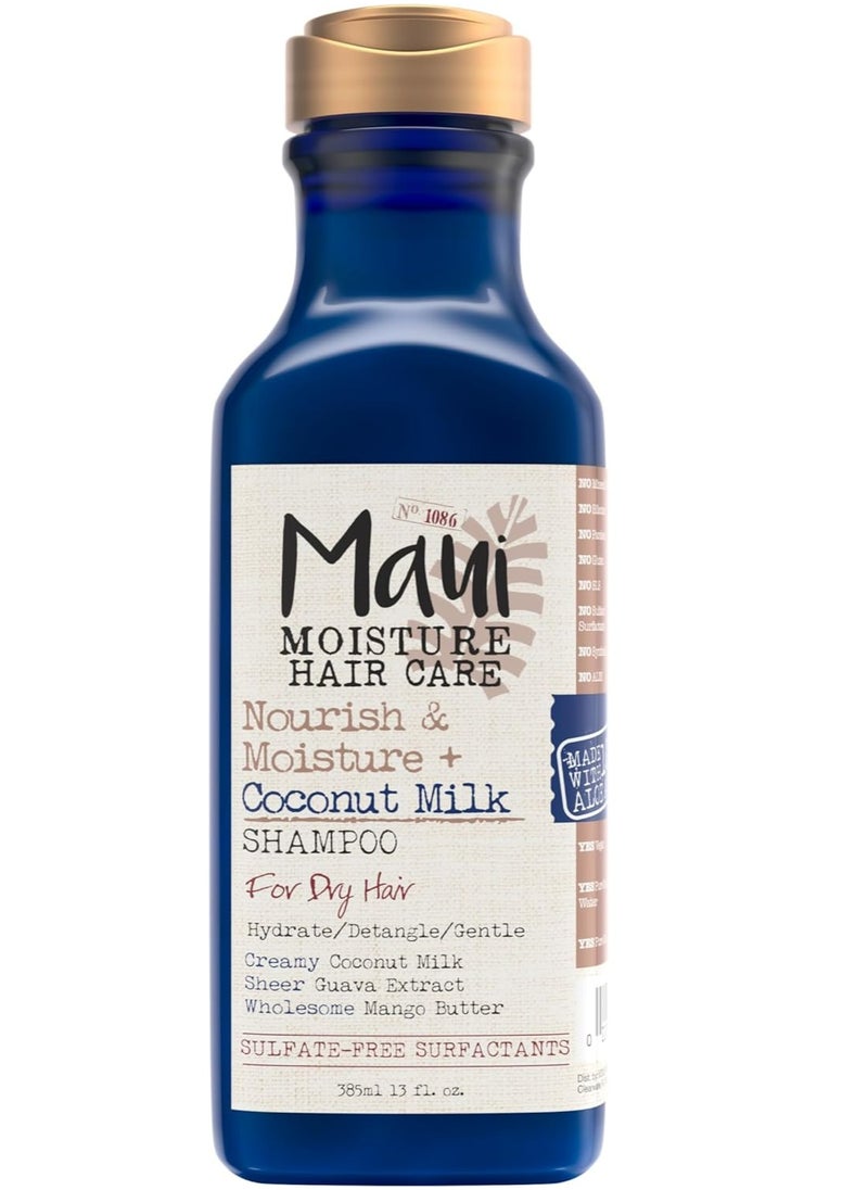 MAUI MOISTURE Moisture Nourishing Coconut Milk & Aloe Vera Shampoo for Dry Frizzly Hair 385ml  - Image 2