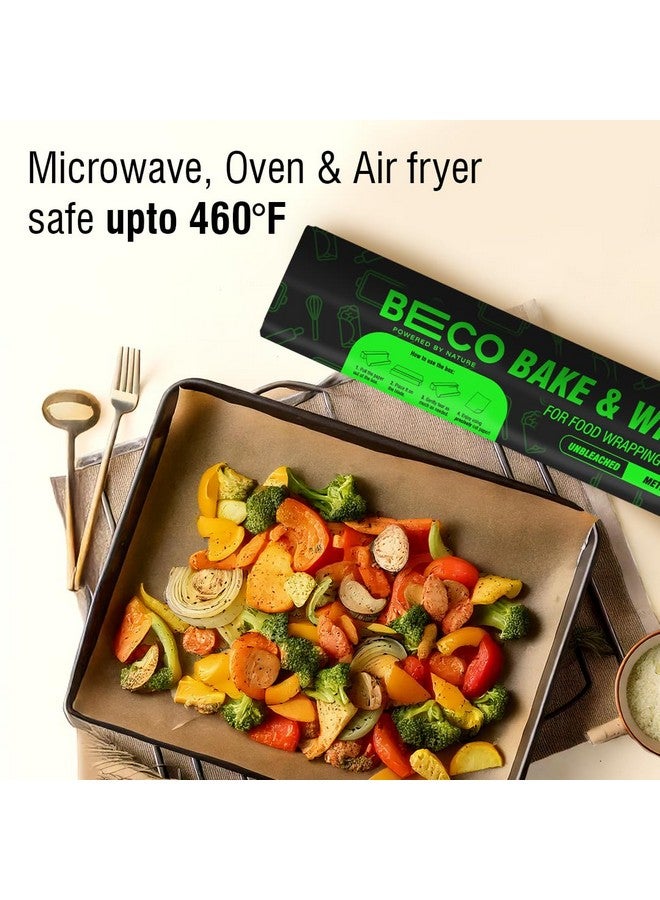 BECO ورق الخبز والتغليف الصديق للبيئة من بيكو، لفة 20 متر لكل منها، عبوة من 4، ورق برشمان خالي من المواد الكيميائية 100% من لب الخيزران - Image 4