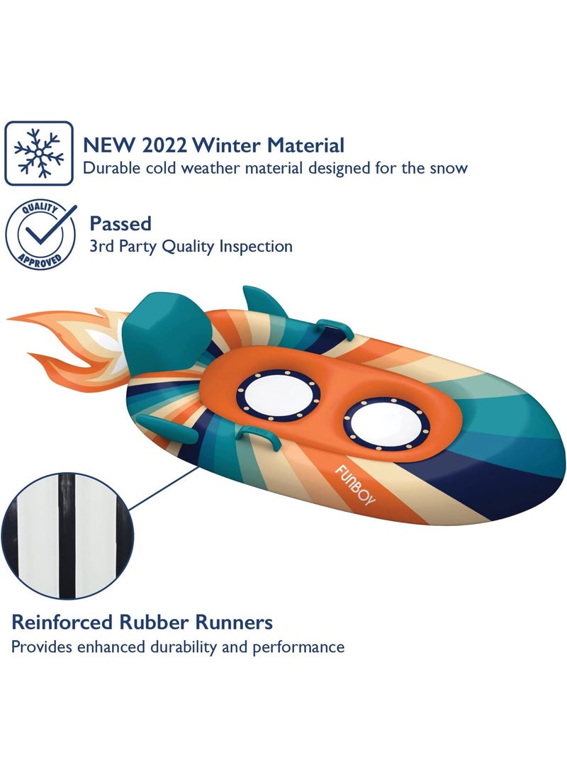 FUNBOY FUNBOY Winter Kids Inflatable Snow Sled Rocket Groovy  - Image 3
