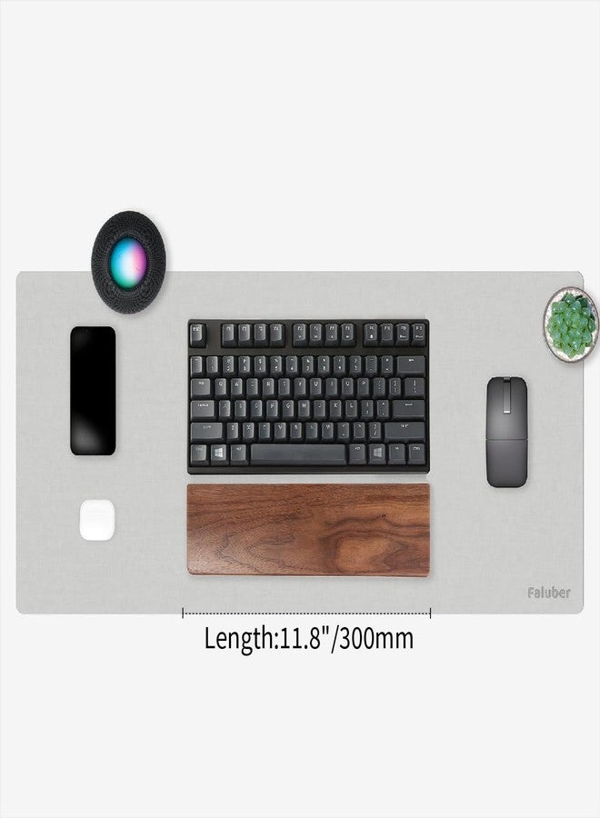 Faluber Wooden Wrist Rest -Compact -Walnut Wood -Mechanical Gaming Keyboard Ergonomic Palm Rest -11.8 Inches/20mm Thick (Small, Walnut Wood) - Image 2