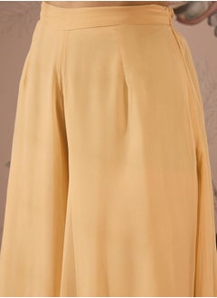 SASSAFRAS Embellished Sequins Peplum Top with Flared Pants Set by Styli  - Image 5