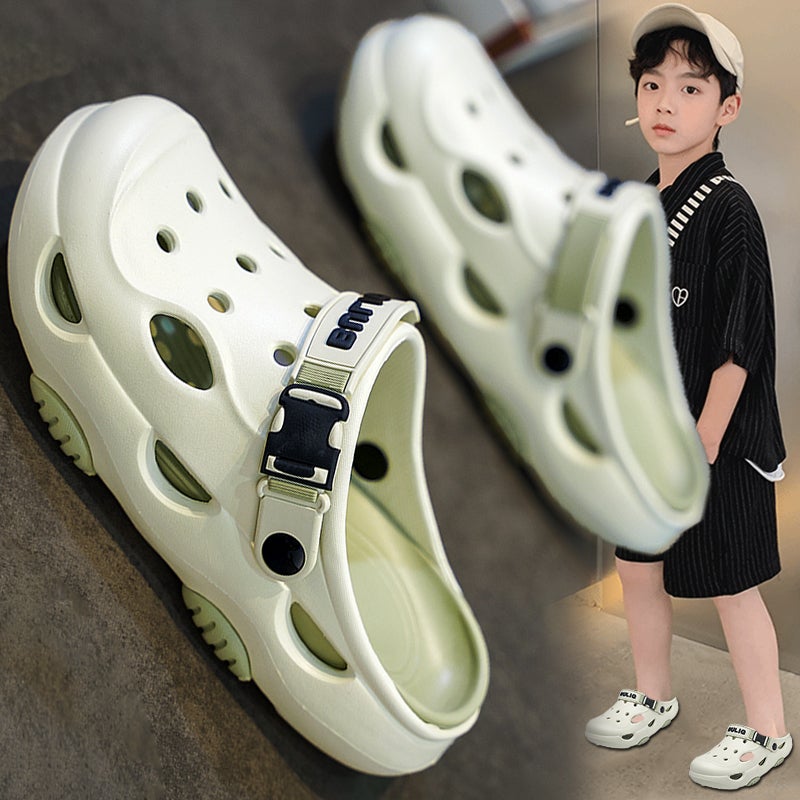 Boys'' Croc Shoes Summer 2025 New Children''s Slippers Beach Shoes Big Boys'' Sandals for Outerwear - Image 2