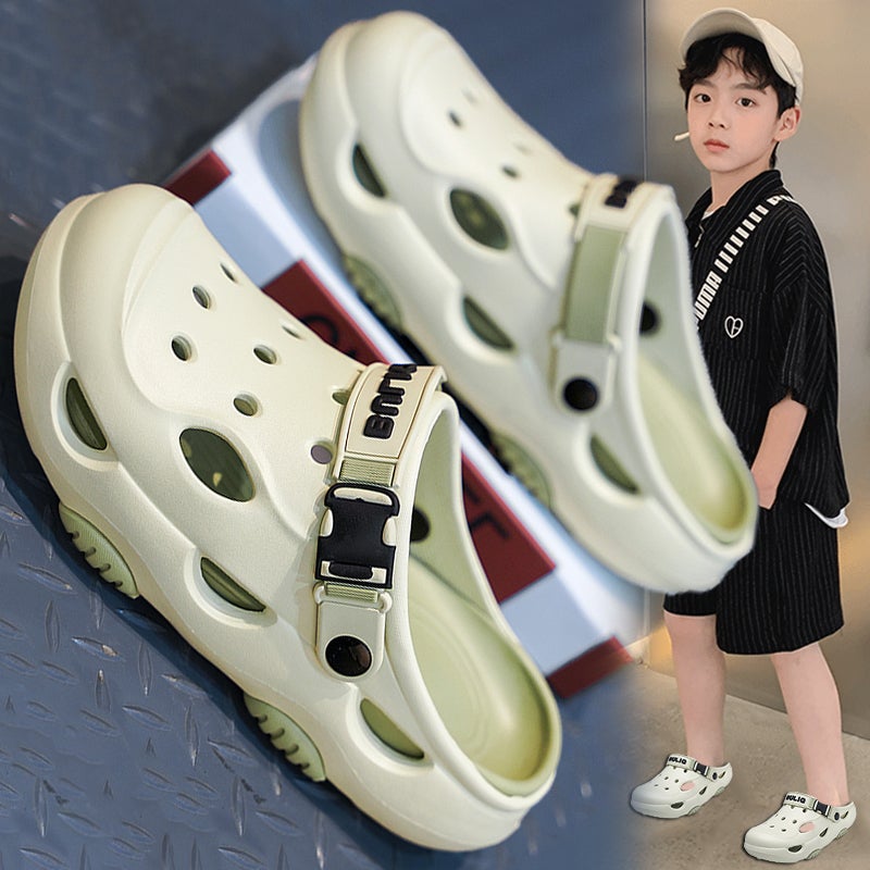 Boys'' Croc Shoes Summer 2025 New Children''s Slippers Beach Shoes Big Boys'' Sandals for Outerwear - Image 5