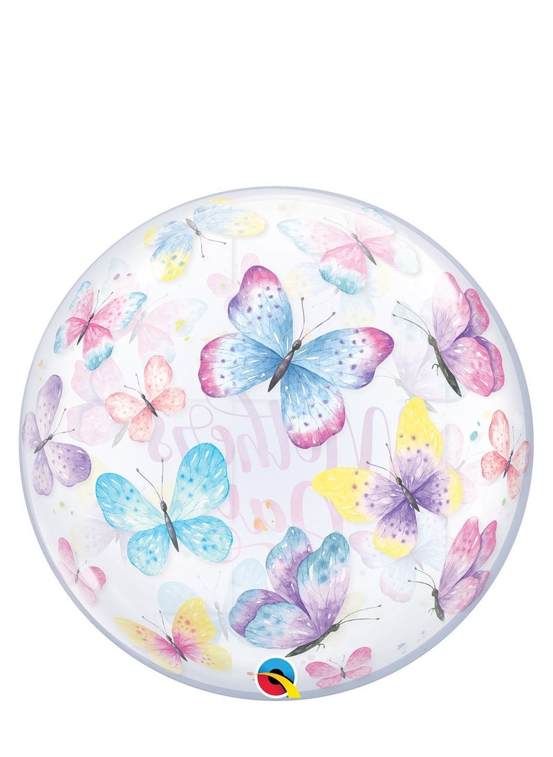 Qualatex 22" Single Bubble  Mother'S Day Butterflies 1Ct 