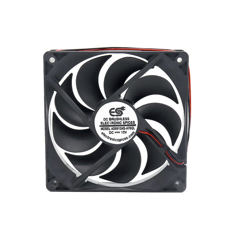 Electronicspices Electronic Spices 12025 4.75inch (120x120x25mm) Brushless 12v Dc Exhausts Cooling Fan Single Piece - Image 5