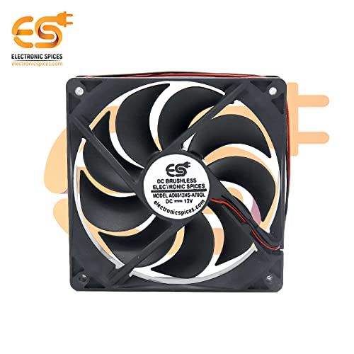 Electronicspices Electronic Spices 12025 4.75inch (120x120x25mm) Brushless 12v Dc Exhausts Cooling Fan Single Piece - Image 2