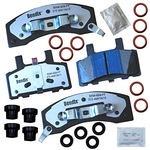 Bendix Fleet Metlok MKD370FM Semi-Metallic Front Brake Pads for Select Models Chevrolet C35,C1500 Suburban,C2500,C2500 C3500,C3500HD,Express 2500,3500,K1500 K2500,K2500 K3500,Tahoe,Dodge Ram GMC Savana Yukon - Image 1