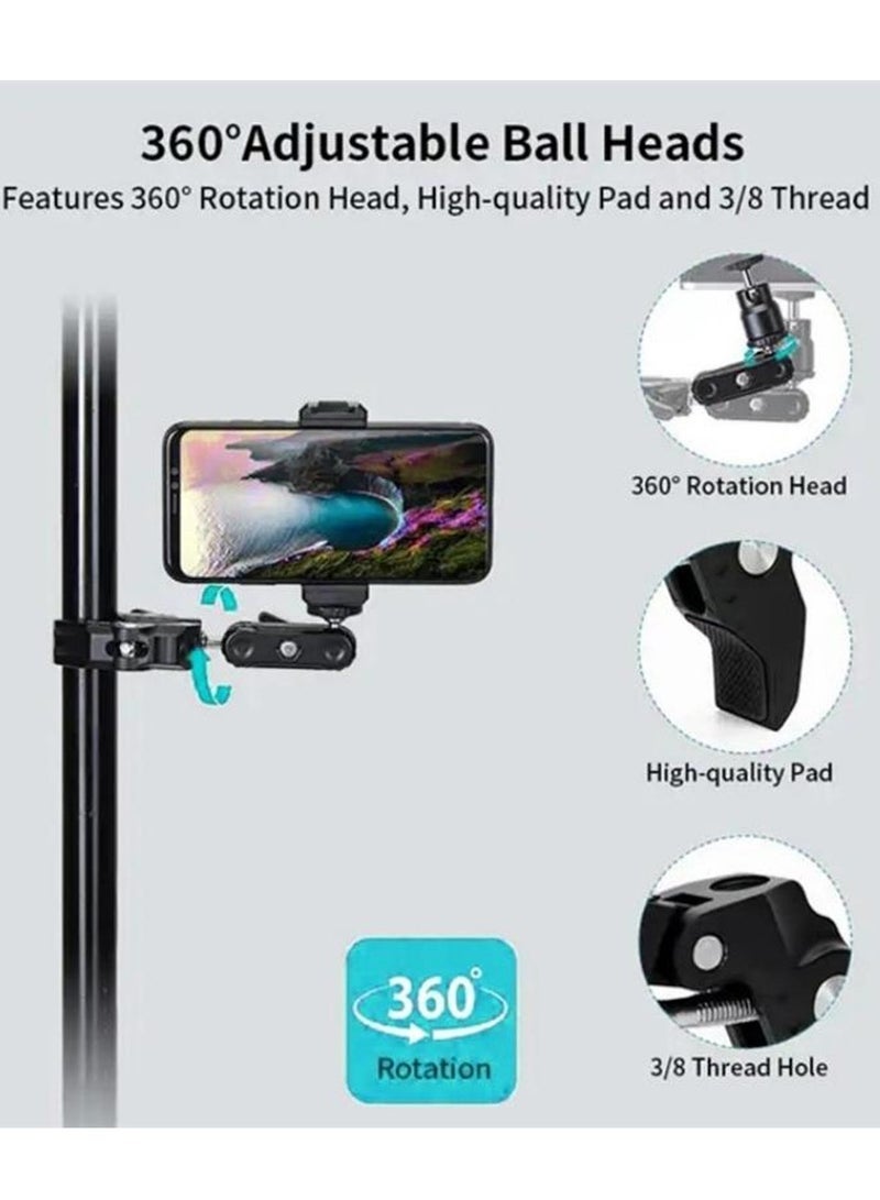 Jmary JMARY SR-56 Aluminum Handlebar Crab Clamp Magic Arm Rod Mount - Image 2