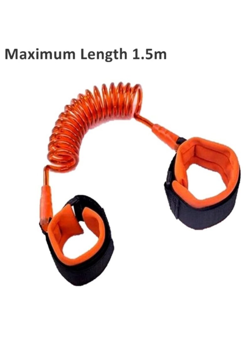 Rubik Child Safety Anti Lost Wrist Link, Harness Strap Rope Leash Walking Hand Belt for Toddlers, Babies & Kids (59 Inch, Orange) - Image 2